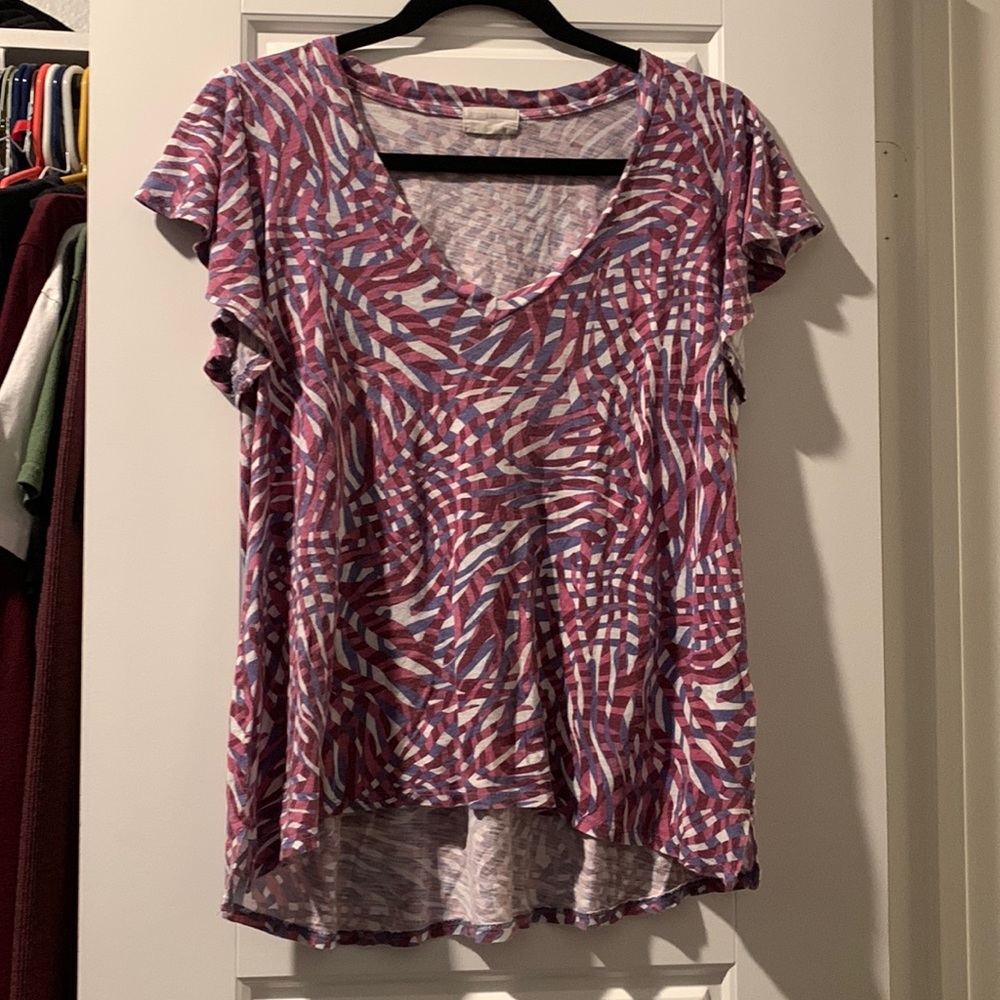 Colorful zebra striped shirt